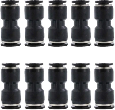 0PCS Pneumatic Push-to-Connect Air Fittings Straight Quick Adapter 3/8" - Image 1 of 4