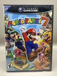 Mario Party 7 Authentic (Nintendo GameCube 2005) Complete CiB Manual TESTED - Picture 1 of 5