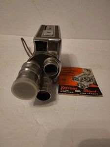 Macchina fotografica vintage Keystone Olympic K38 8mm con 3 obiettivi + manuale - Foto 1 di 14