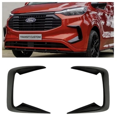 PENGPAI Ford Transit Custom 2024-on Aero Canard Spoiler Front Spoiler in Glossy Black