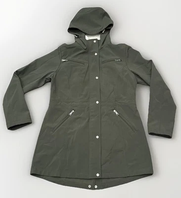 Lauren Ralph Lauren Womens Med Soft Shell Jacket w Berber Vest Olive Green Hood - Image 1 of 4