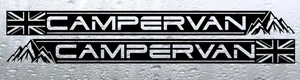 2X /CAMPER /UNION JACK/ MOTORHOME/CAMPERVAN/STICKERS / DECAL / GRAPHIC / VINYL - Picture 1 of 2