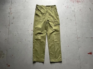 90s Vintage British Army Military Trousers Lightweight Olive Combat Pants W30L31 - Picture 1 of 14