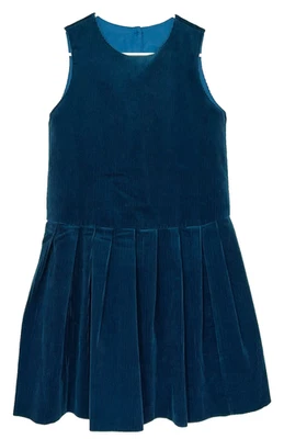 Vestido Jersey Vintage Laura Ashley Verde Azulado Pana Niñas 11-12 Años Algodón Hecho en EE. UU. Foto 1 de 4