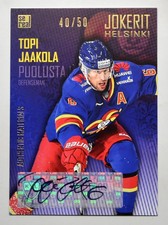 2016-17 KHL Jokerit Helsinki Autograph #JOK-AUT-005 Topi Jaakola 40/50