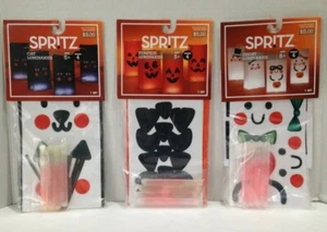 Spritz Set Of 3 Halloween Trick or Treat Bags CAT GHOST PUMPKIN luminaries - Picture 1 of 7