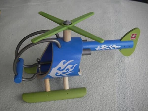Hubschrauber blau aus Bambus, e-copter - Bild 1 von 5