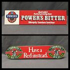 Lot Of Two Vintage Beer Signs For Counter To He's Red And Powers Bitter