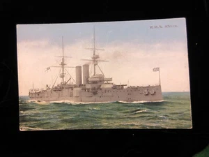 H.M.S. Africa postcard No. 98 Gale & Polden British Printing A1-76 - Picture 1 of 2