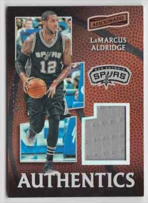 2016-17 Panini Aficionado Authentics LaMarcus Aldridge Jersey 101/175 Spurs #9 - Image 1 of 2