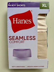 4-Pack Hanes Girl's XL Tween Boyshort Underwear Seamless Comfortable Neutrals - Picture 1 of 9
