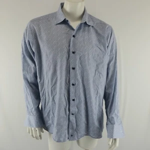 David Donahue Fusion Long Sleeve Button Up Shirt Mens 17.5 / XL Airplane Print - Picture 1 of 10
