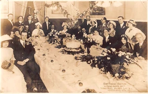 1912 RPPC Trixie Fuiganza-Göttler Hochzeit Abendessen Young's Hotel Atlantic City NJ - Bild 1 von 2