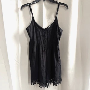 Volcom Womens Romper Small Black Y2K Lace Whimsigoth Dark Romantic Boho 18255 - Picture 1 of 12