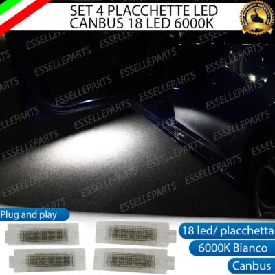 SET 4 PLACCHETTE 18 LED ANTIPOZZANGHERA ALFA ROMEO GIULIA CANBUS 6000K - Immagine 1 di 4