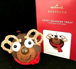 CUPCAKES DE NAVIDAD DULCE RENO TRATADO EDICIÓN LIMITADA 2021 Adorno Hallmark - Imagen 1 de 4