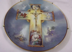 Franklin Mint "The Life Of Christ" BY Bar Zoni Porcelain 8" Plate/BRASS HANGER - Picture 1 of 8
