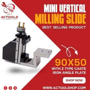 Mini Vertical Milling Slide With Z Type Caste Iron Angle Plate UK ACTOOLS - Picture 1 of 2