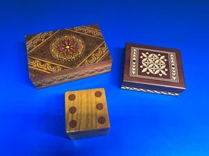 Dados de madera vintage y cajas decorativas de madera - Imagen 1 de 10
