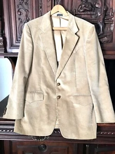 Giacca uomo western Stelzig’s Of Texas scamosciata toppe velluto a coste marrone marrone chiaro blazer - Foto 1 di 9
