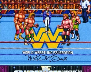 WWE Mike McGuirk handsigniertes WWF Ansager WrestleFest Videospiel 11 x 14 Foto - Bild 1 von 5