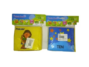 2 pk Learn to Read Fabric Book Colorful Learning World "Every book is different" - Picture 1 of 2