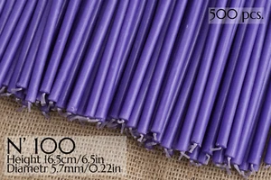 500 Stück Wachskerzen lila Kerze №100 Ritualkerzen Ritualkerzen Kerzenset - Bild 1 von 5