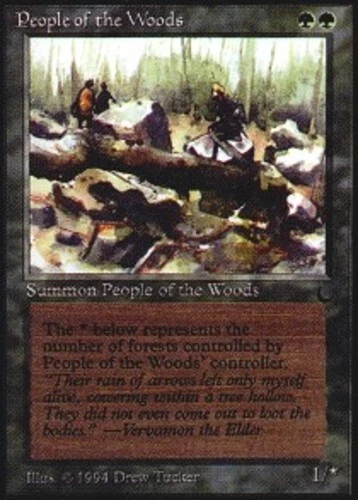 People of the Woods ~ Heavily Played The Dark MTG Magic UltimateMTG Green Card - Image 1 of 1
