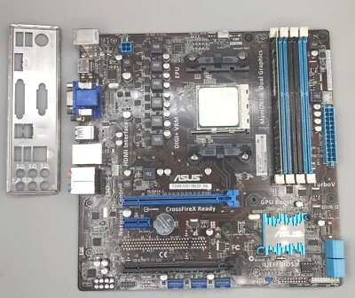 Mainboard ASUS F2A55-M Sockel FM2, AMD A6-6400K, 8GB DDR3 - Bild 1 von 3