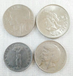 25 Centavos1990 &10 schilling1979 &10 Zlotych1975 & 25 Kurus 1967 Worldwide Coin - Picture 1 of 2