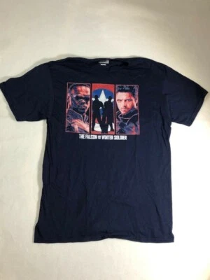 Marvel Boys The Falcon And The Winter Soldier Panels T-Shirt Size L (8-20) - Image 1 of 3