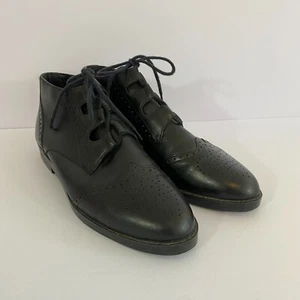 Botas al tobillo Dr Scholls negras con cordones y punta de ala para mujer 9 - Imagen 1 de 6