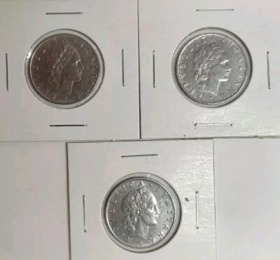 (x3) 1954 Italy 50 Lire - Image 1 of 2