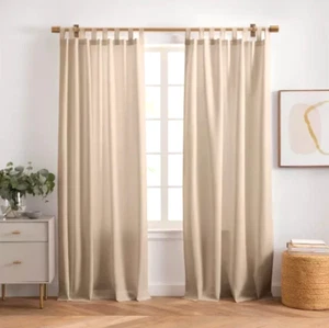 Matine Tab Top Indoor/Outdoor Curtain Panel 52 x 108 Taupe Elrene Home Fashions - Picture 1 of 5