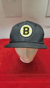 Vintage Boston Bruins Hat Cap Adult Snap Back Black NHL Men's U.I.I. - Picture 1 of 7