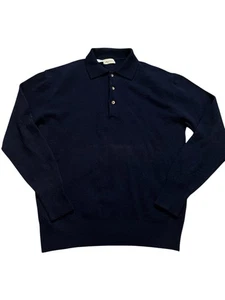 Vintage Saks Fifth Avenue dunkelblau Wollkragen Pullover Old Money Preppy Gr. M - Bild 1 von 6