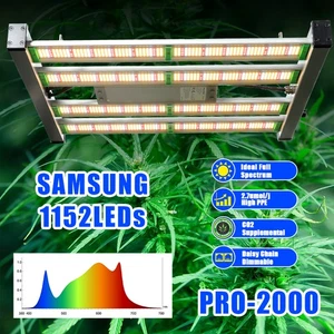 2000W LED Grow Light Full Spectrum 4x4ft Coverage Dimmable Indoor Hydroponic Veg - Picture 1 of 12
