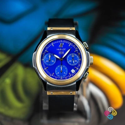 Hublot MDM Cronógrafo Azul/Amarillo Oro 40mm 1810.2 Foto 1 de 4
