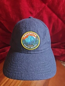 Cappello Berretto Regolabile Eddie Bauer Yosemite Parco Nazionale Strapback Misto Lana Blu - Foto 1 di 5