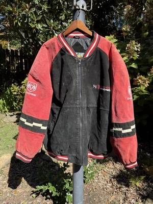 Jaqueta de couro Essex NASCAR camurça Chevrolet Racing masculina tamanho XXL (veja fotos) - Imagem 1 de 4