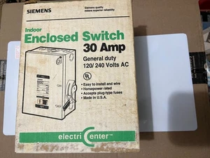 Siemens ESW311 - 30 Amp 2-polig - 120/240 Volt - 3-Draht - Innensicherung Sicherheitsschalter - Bild 1 von 4