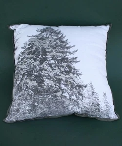 Almohada de lanzamiento de umbral árbol de Navidad de vacaciones diseño de invierno 17" blanco/plateado objetivo - Imagen 1 de 2