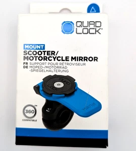 Quad Lock Motorcycle/Scooter Mirror Mount for iPhone and Samsung Galaxy Phones - Picture 1 of 6