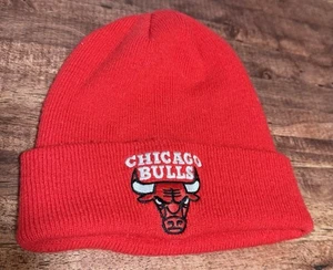 Adidas Red Chicago Bulls Basketball Beanie Hat One Size Rib Knit Watch Cap - Picture 1 of 4