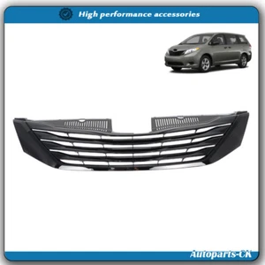 Nuevo TO1200332 para Toyota Sienna parrilla superior delantera plástico negro brillante 2011-2017 - Imagen 1 de 9