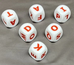 Dicecapades Board Game Replacement Parts 6 Letter Dice - Picture 1 of 1