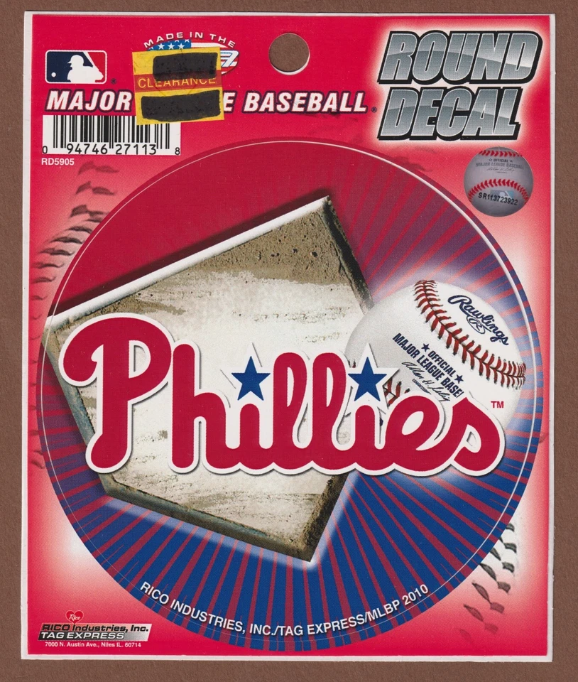 MLB - Major League Baseball Licensed - Philadelphia Phillies - 4.5" Round Decal - Image 1 of 1