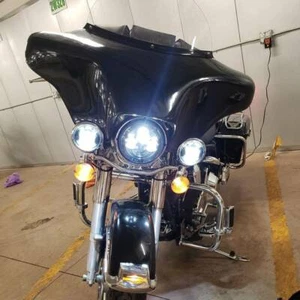 2pcs 4.5" LED Spot Fog Passing Lights Driving Lamps For Harley Davidson Touring - Picture 1 of 12