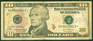 US 2004 A 10 Dollars ( GG 213 * ) World paper money currency banknotes. - Picture 1 of 3