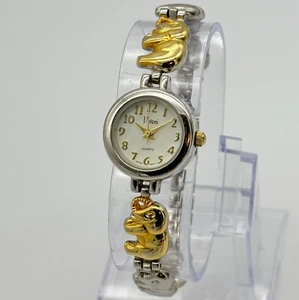 Women's VIVANI Two-Tone Elephants Marching Quartz Bracelet Watch, 22mm, Runs - Picture 1 of 7
